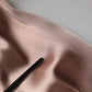 Pink Satin Long Sleeves Sheath Wrap Mini Dress