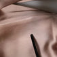 Pink Satin Long Sleeves Sheath Wrap Mini Dress