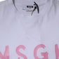 White Logo Print Cotton T-shirt Short Sleeves Mini Dress