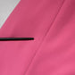 Pink Viscose Short Sleeves Backless Sheath Mini Dress