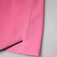 Pink Viscose Short Sleeves Backless Sheath Mini Dress