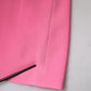 Pink Viscose Short Sleeves Backless Sheath Mini Dress
