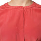 Red Long Sleeves Pencil Cut Drawstring Waist Dress