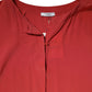 Red Long Sleeves Pencil Cut Drawstring Waist Dress