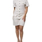 White Cotton Short Sleeves Button Down Romper Dress
