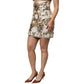 Gold Jacquard Embellished A-line Mini Skirt