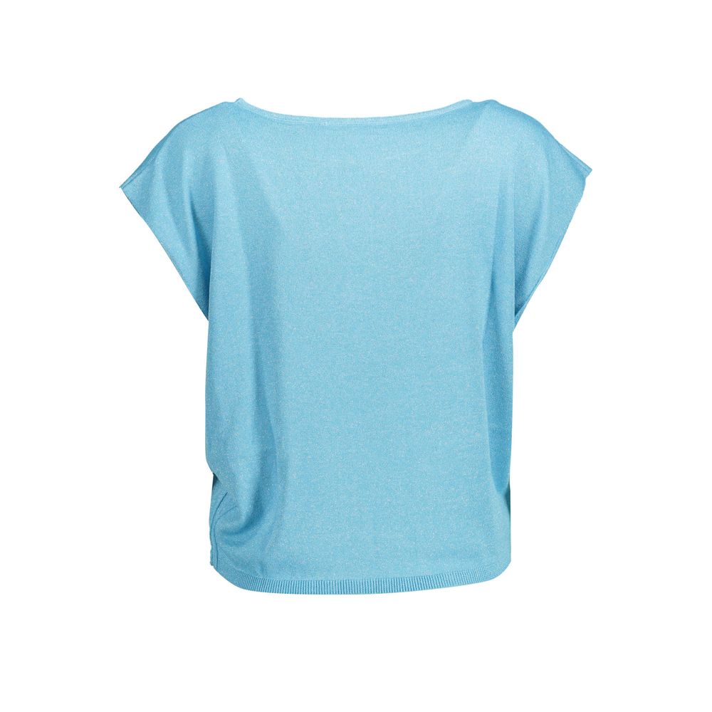 Light Blue Viscose Women Top