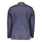 Blue Cotton Men Jacket