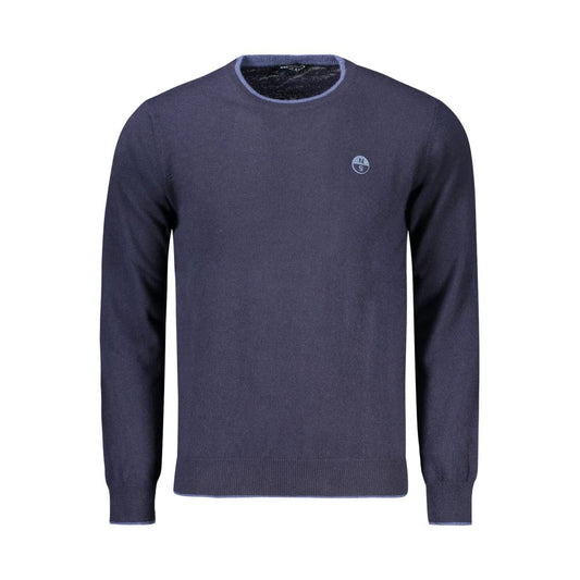 Blue Wool Men Sweater