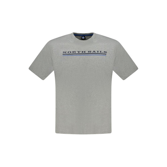 Gray Cotton Men T-Shirt