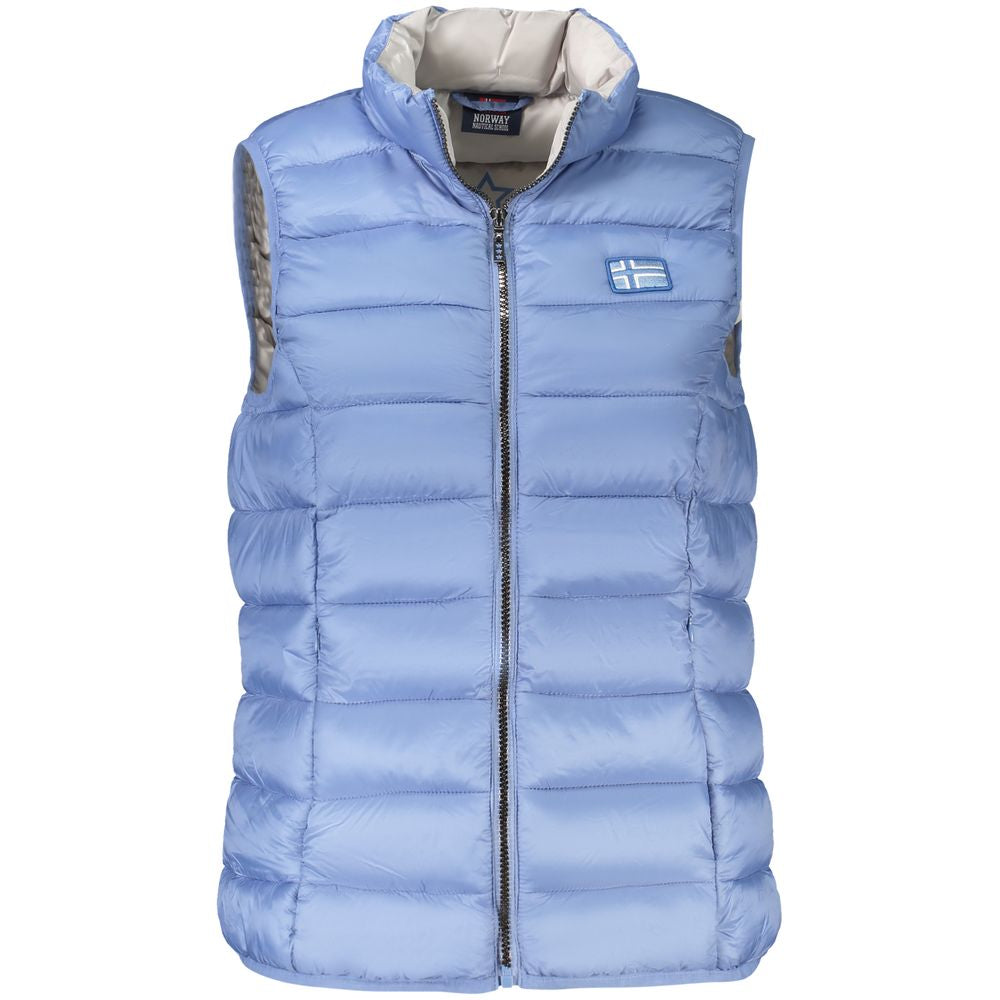 Light Blue Polyamide Women Jacket