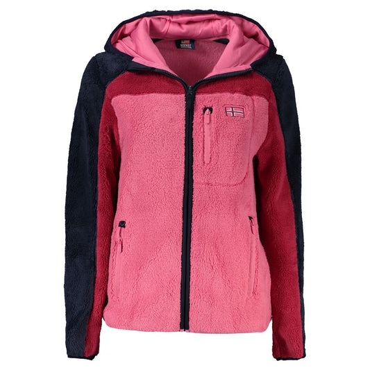 Pink Polyester Women Jacket