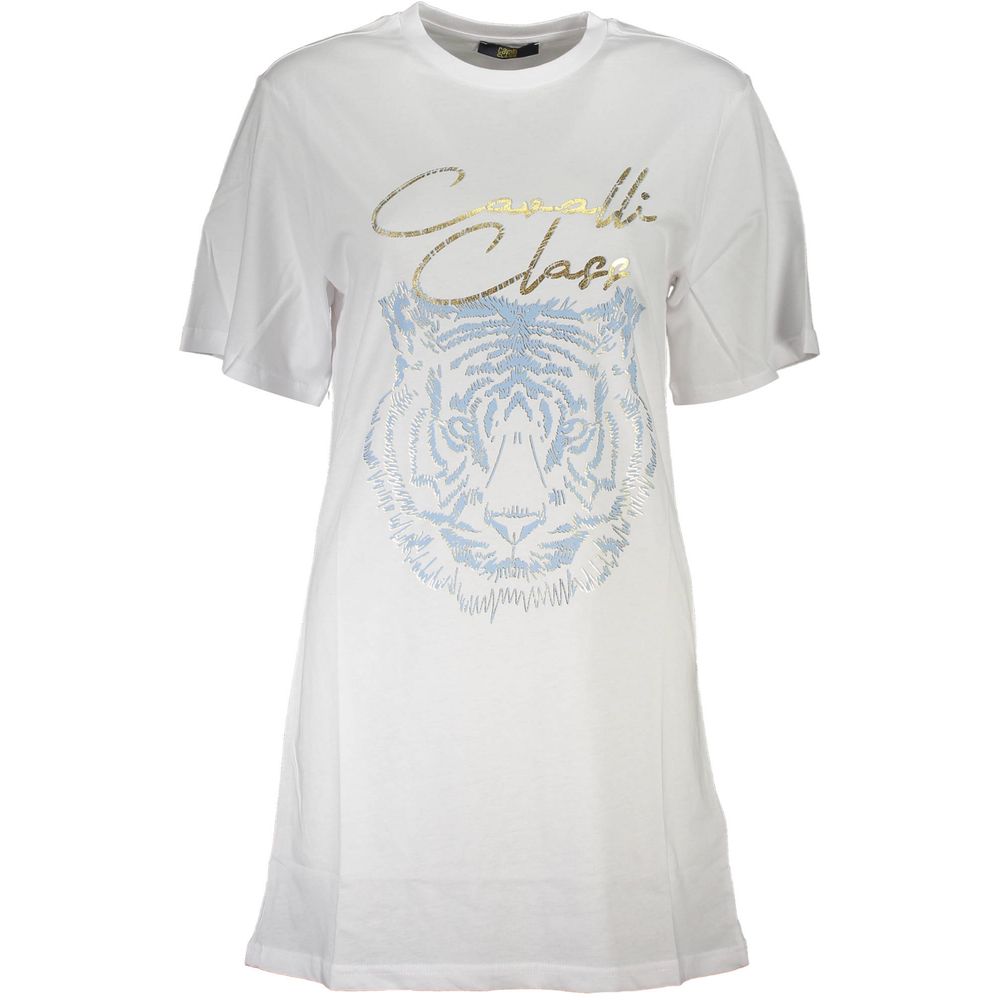 White Cotton Women T-Shirt