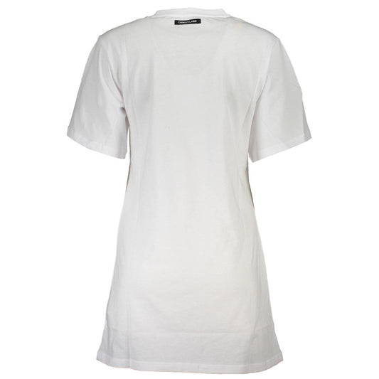 White Cotton Women T-Shirt