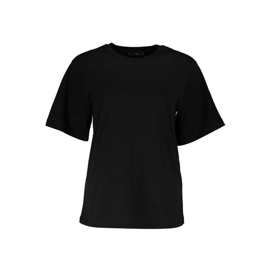 Black Cotton Women T-Shirt