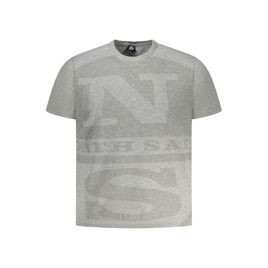 Gray Cotton Men T-Shirt