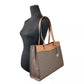 Jet Set Large Pocket Tote Bag Brown