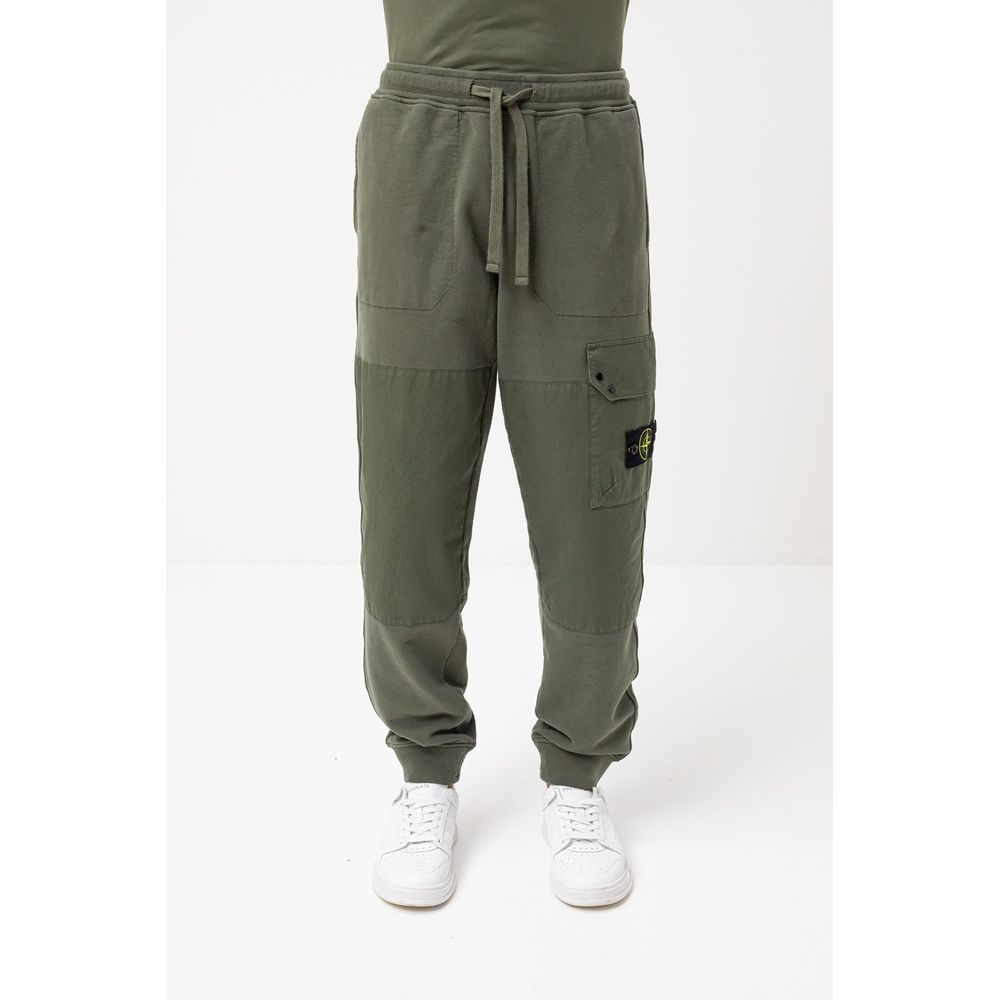 Green Cotton Men Pants