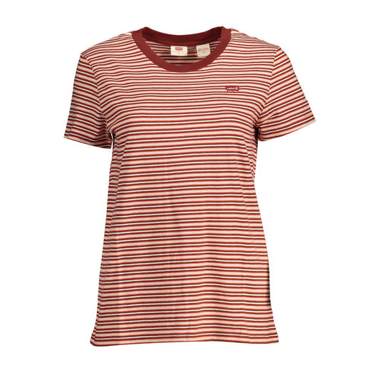 Red Cotton Women T-Shirt