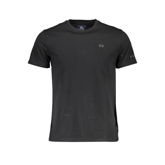 Black Cotton Men T-Shirt