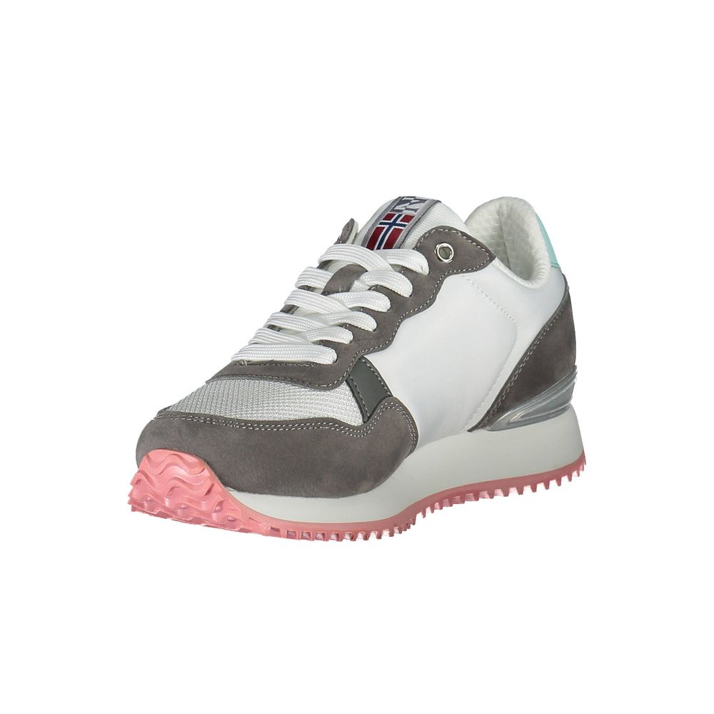 White Polyester Women Sneaker