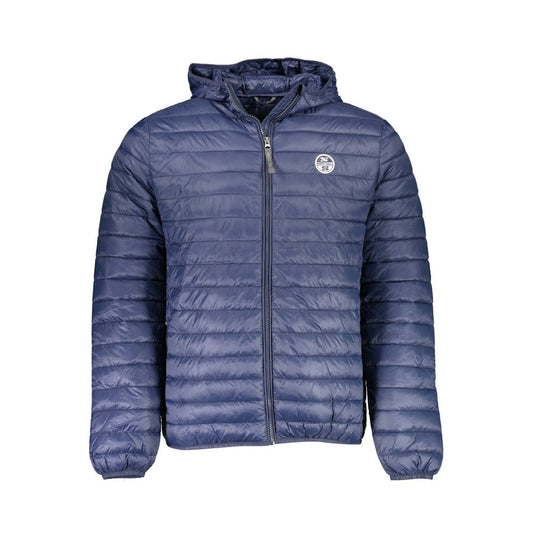 Blue Polyamide Men Jacket