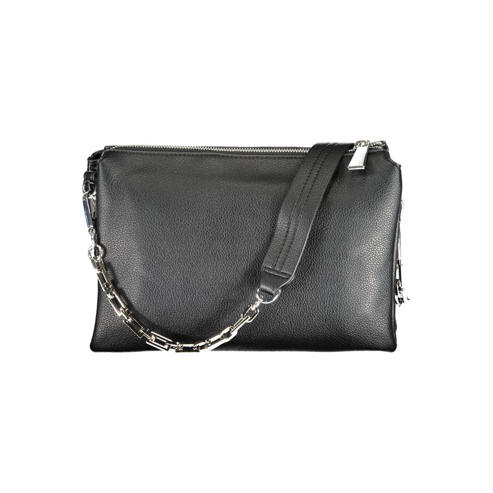 Black Polyethylene Women Handbag