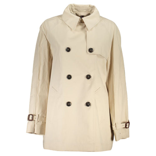 Beige Cotton Jackets & Coat