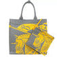 EKD Canvas Tote Bag With Coin Pouch Sunflower Gray
