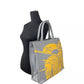EKD Canvas Tote Bag With Coin Pouch Sunflower Gray