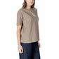 Beige Cotton Tops & T-Shirt