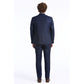 Blue Wool Men Suit