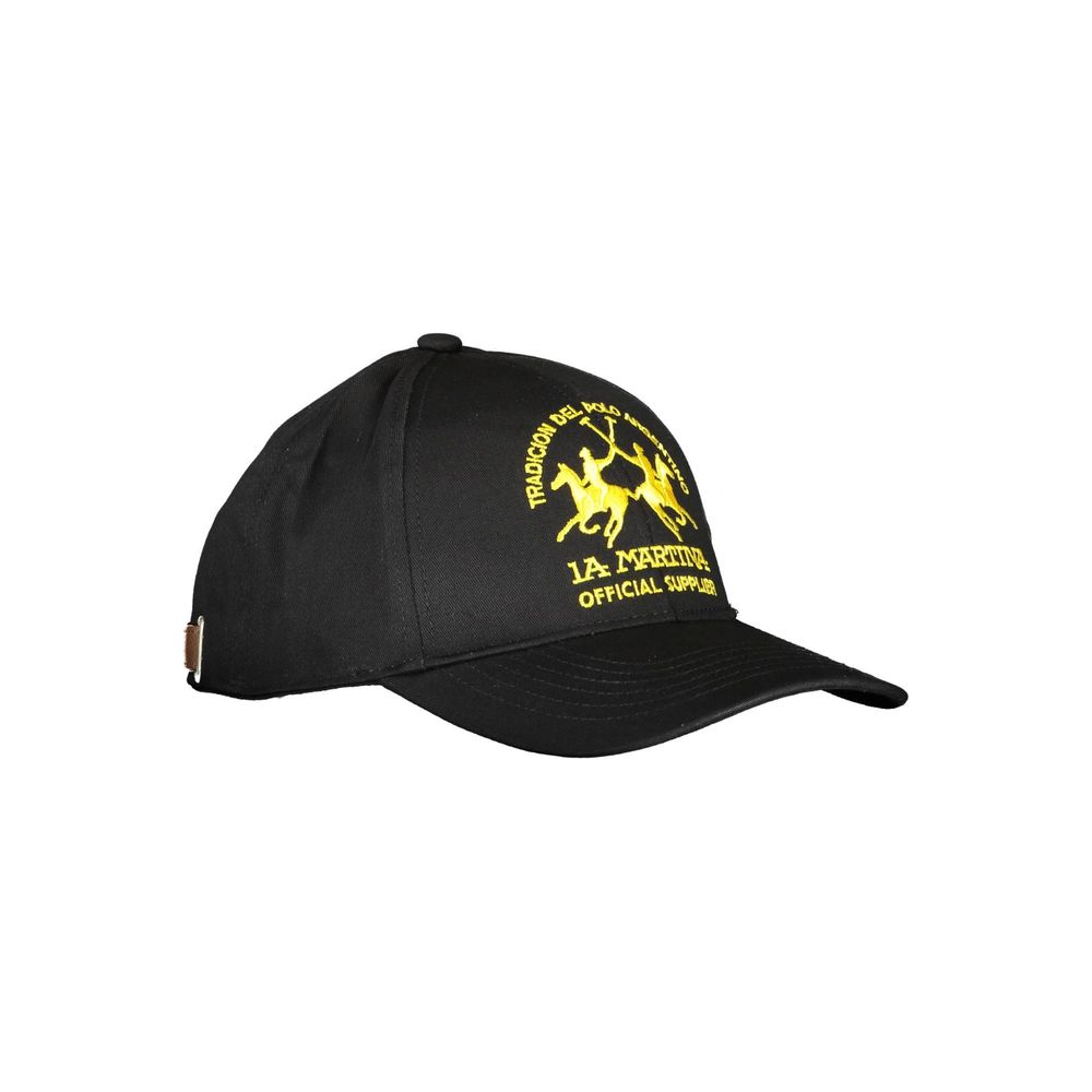 Black Cotton Men Cap