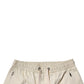 Off White Cotton Stretch Men Bermuda Shorts