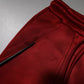 Maroon Viscose Nylon Mid Waist Bermuda Shorts