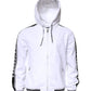 White Full Zip Hooded Sweatshirt Sweater