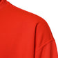 Red Logo Polyester Crew Neck Sweatshirt Sweater