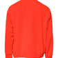 Red Logo Polyester Crew Neck Sweatshirt Sweater