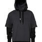 Melange Gray Cotton Hooded Sweatshirt Sweater