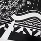 White Black Printed Cotton Sweatshirt Sweater
