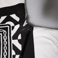 White Black Print Cotton Sweatshirt Sweater