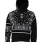 Black Bandana Hooded Men Sweatshirt Sweater