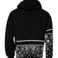 Black Bandana Hooded Men Sweatshirt Sweater