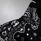 Black Bandana Hooded Men Sweatshirt Sweater