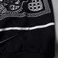 Black Bandana Hooded Men Sweatshirt Sweater