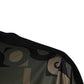 Army Green Polyester Logo Full Zip Sweater