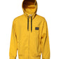 Yellow Logo Plaque Hooded Full Zip Sweater