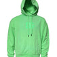 Green Logo Hooded Pullover Sweatshirt Sweater