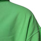 Green Logo Hooded Pullover Sweatshirt Sweater