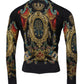Black Heraldic DG Silk Round Neck Pullover Sweater